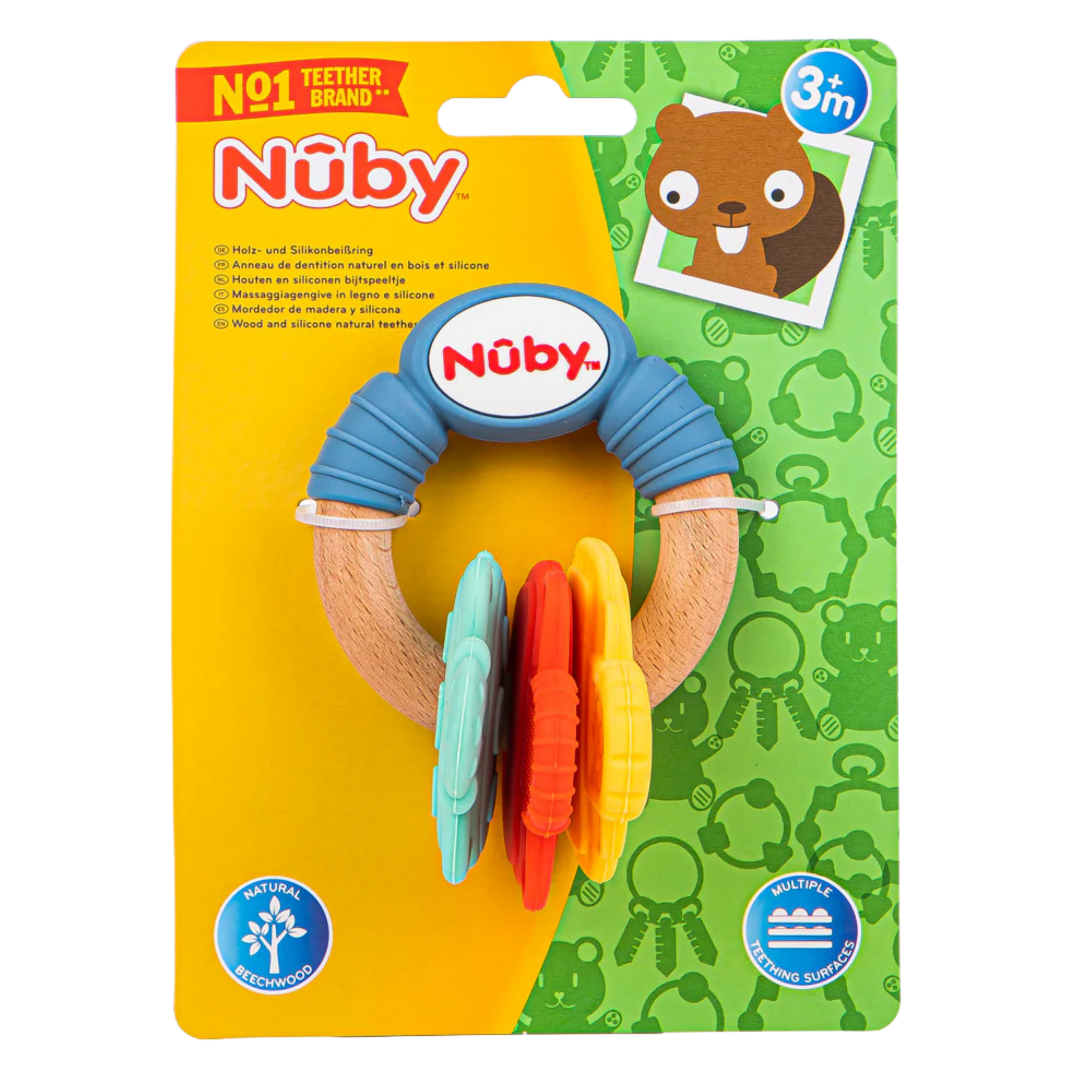 Wood and Silicone Natural Teether Keys