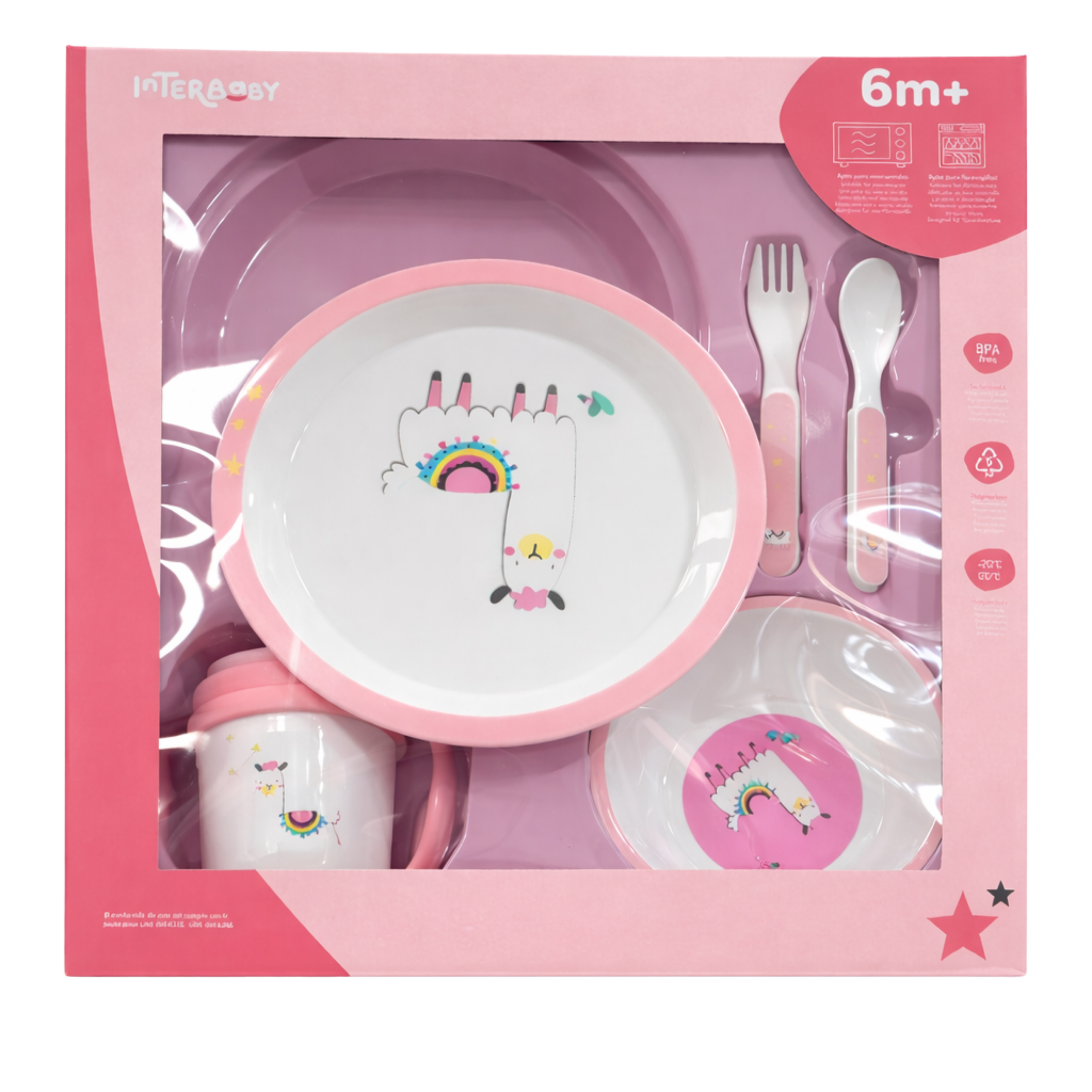 Safari Kids Dinner Set pink