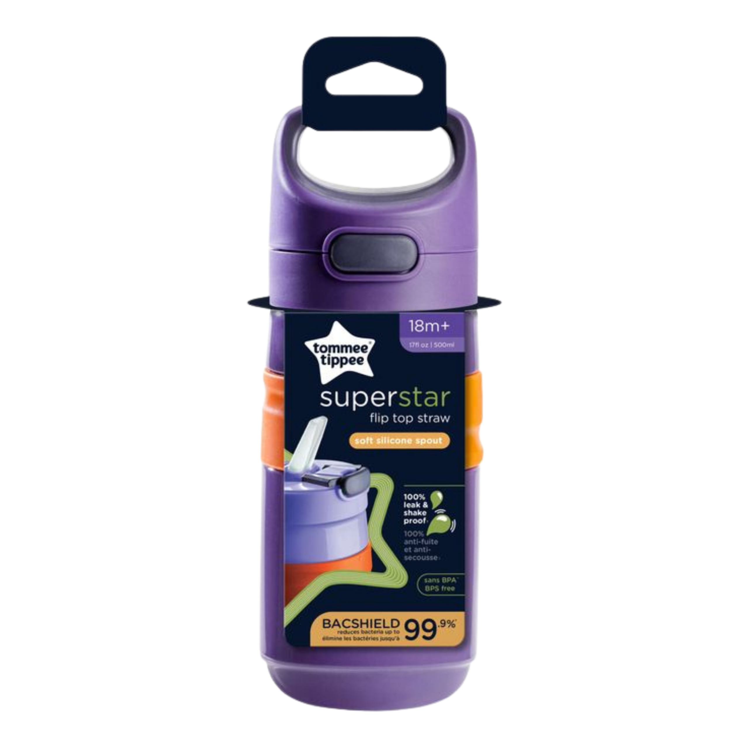 TOMMEE TIPPEE Gobelet sport Superstar Flip Top Violet 18M+