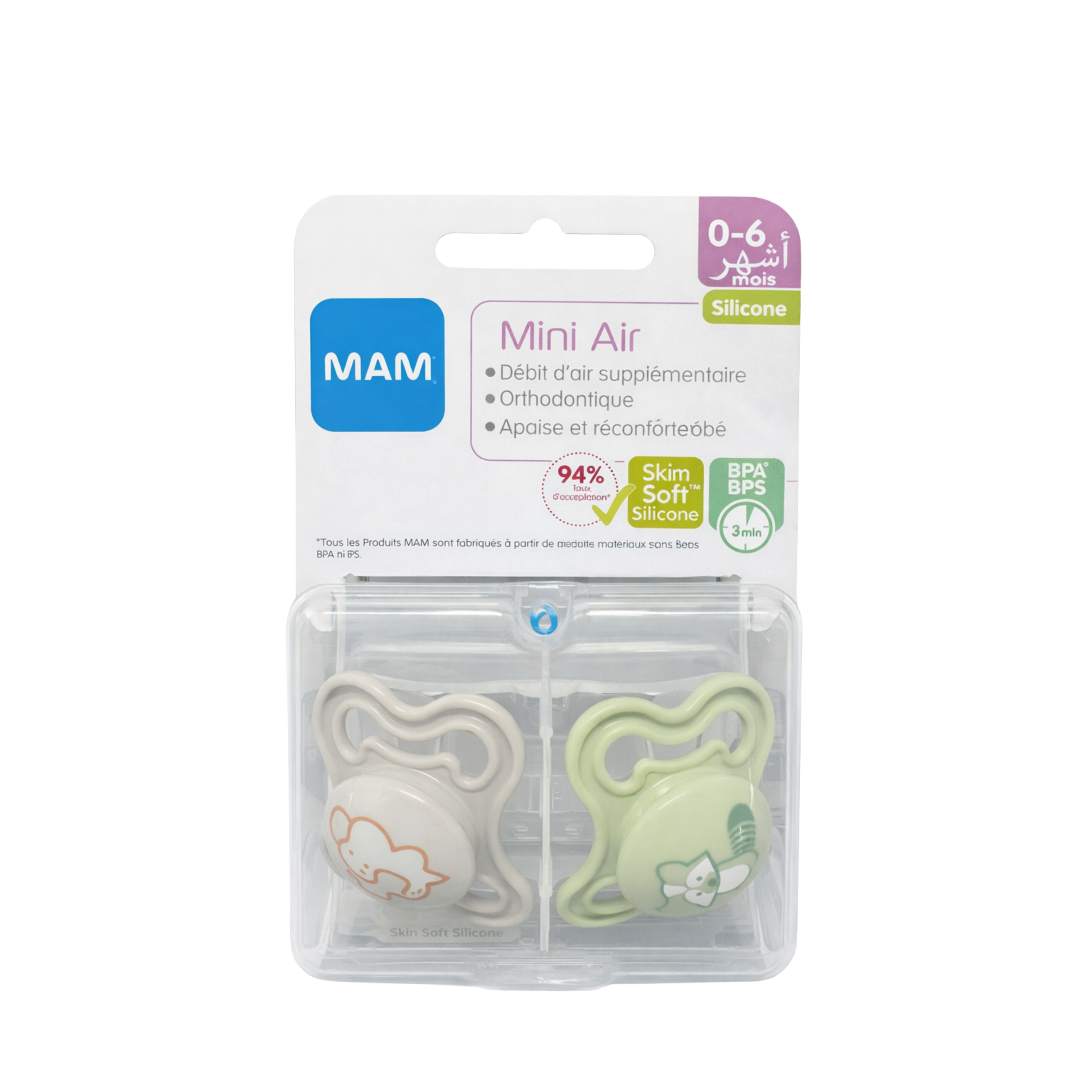 MAM Sucette Air Silicone 6+ mois – Ultra Aérée