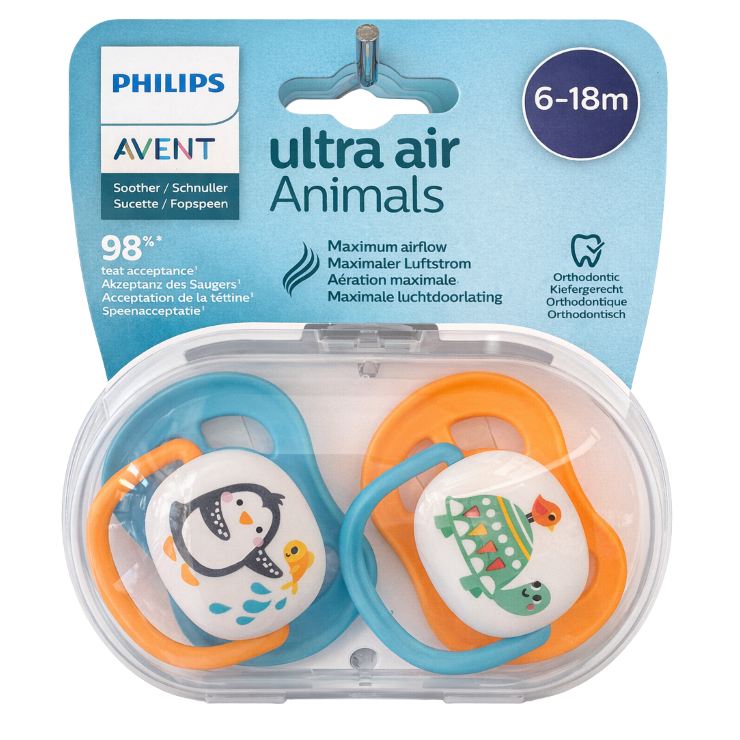 Sucette Avent Ultra Air 6-18m Garçon