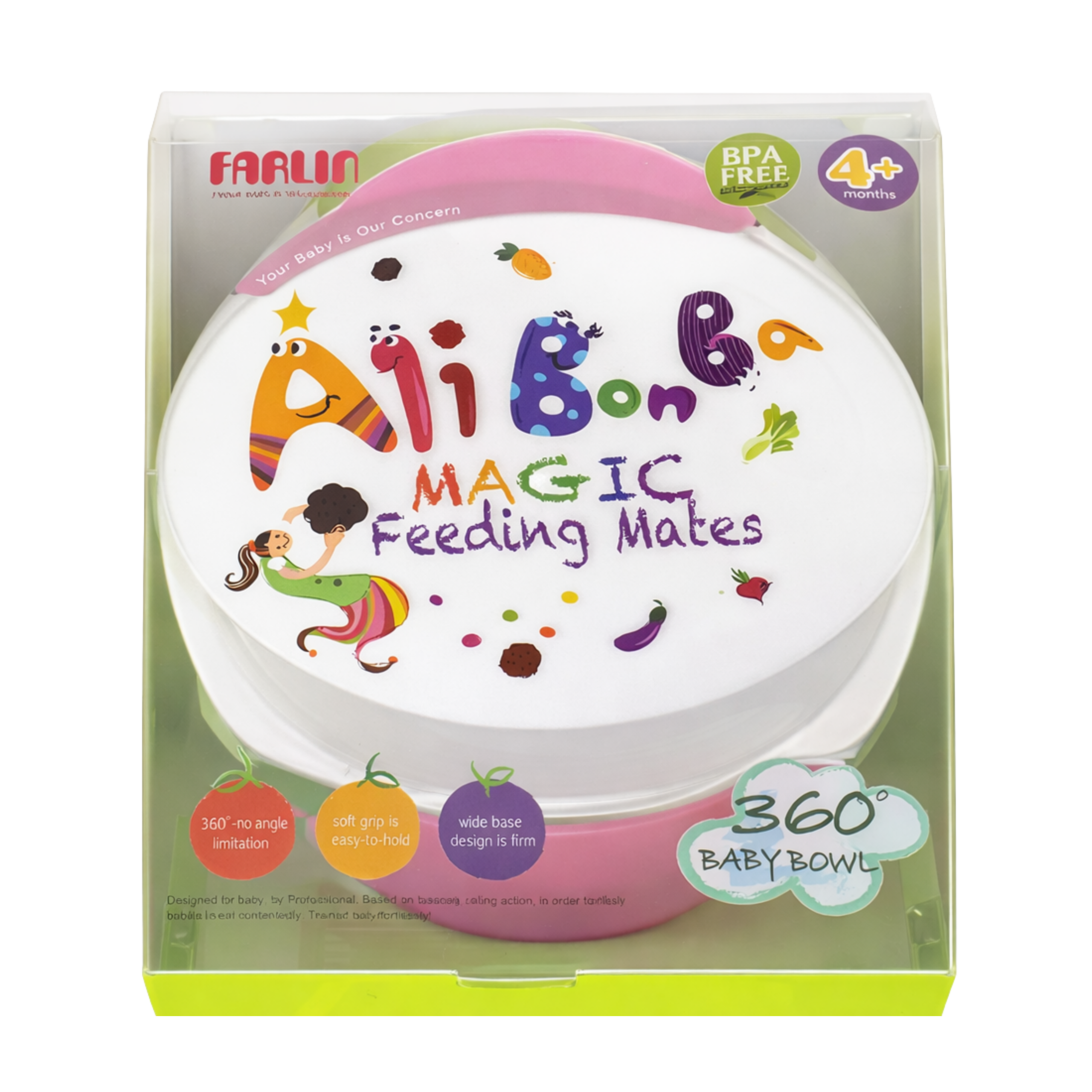 Farlin 360° Baby Bowl - Pink