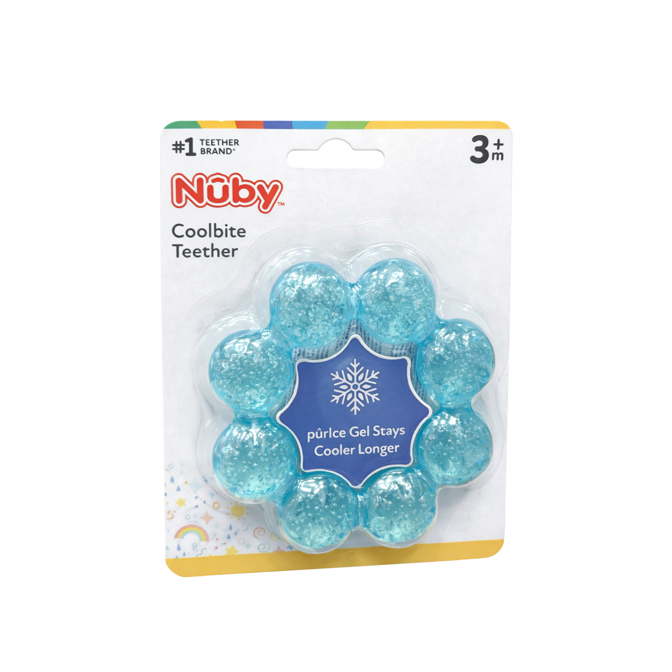 Nuby IcyBite Soother Ring Teether, blue
