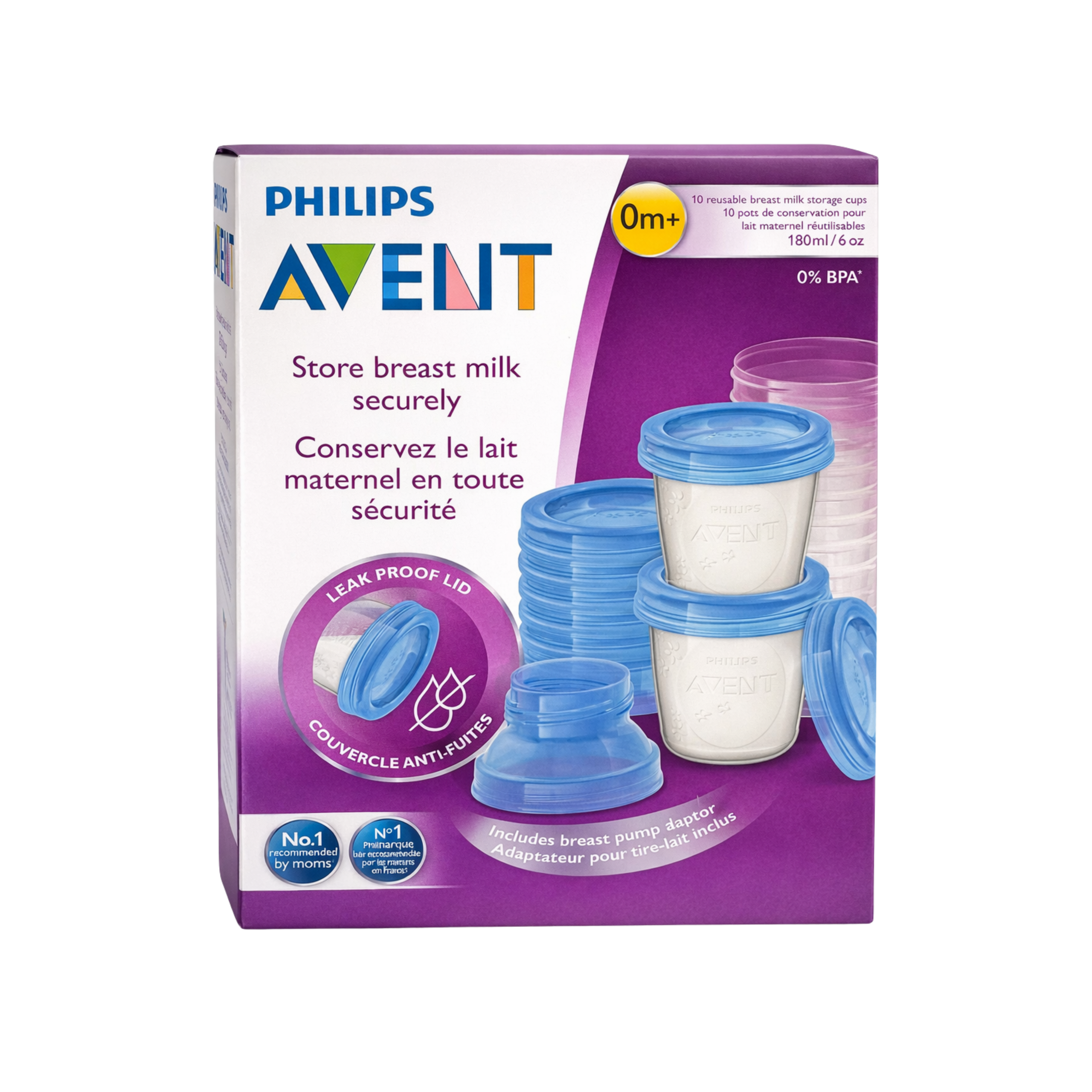 AVENT SET POTS DE CONSERVATION POUR LAIT MATERNEL 180ML
