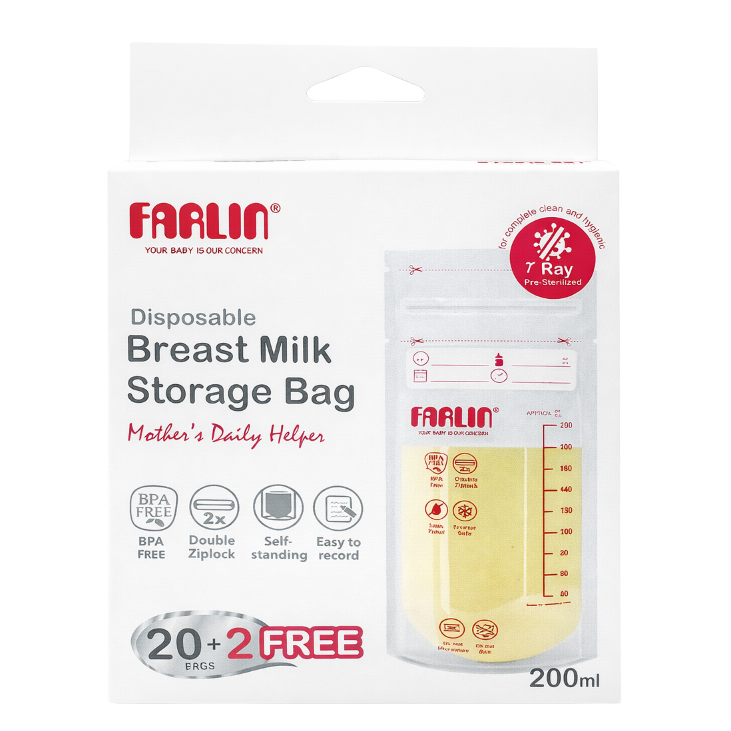 FARLIN SACHET DE COSERVATION DU LAIT MATERNEL