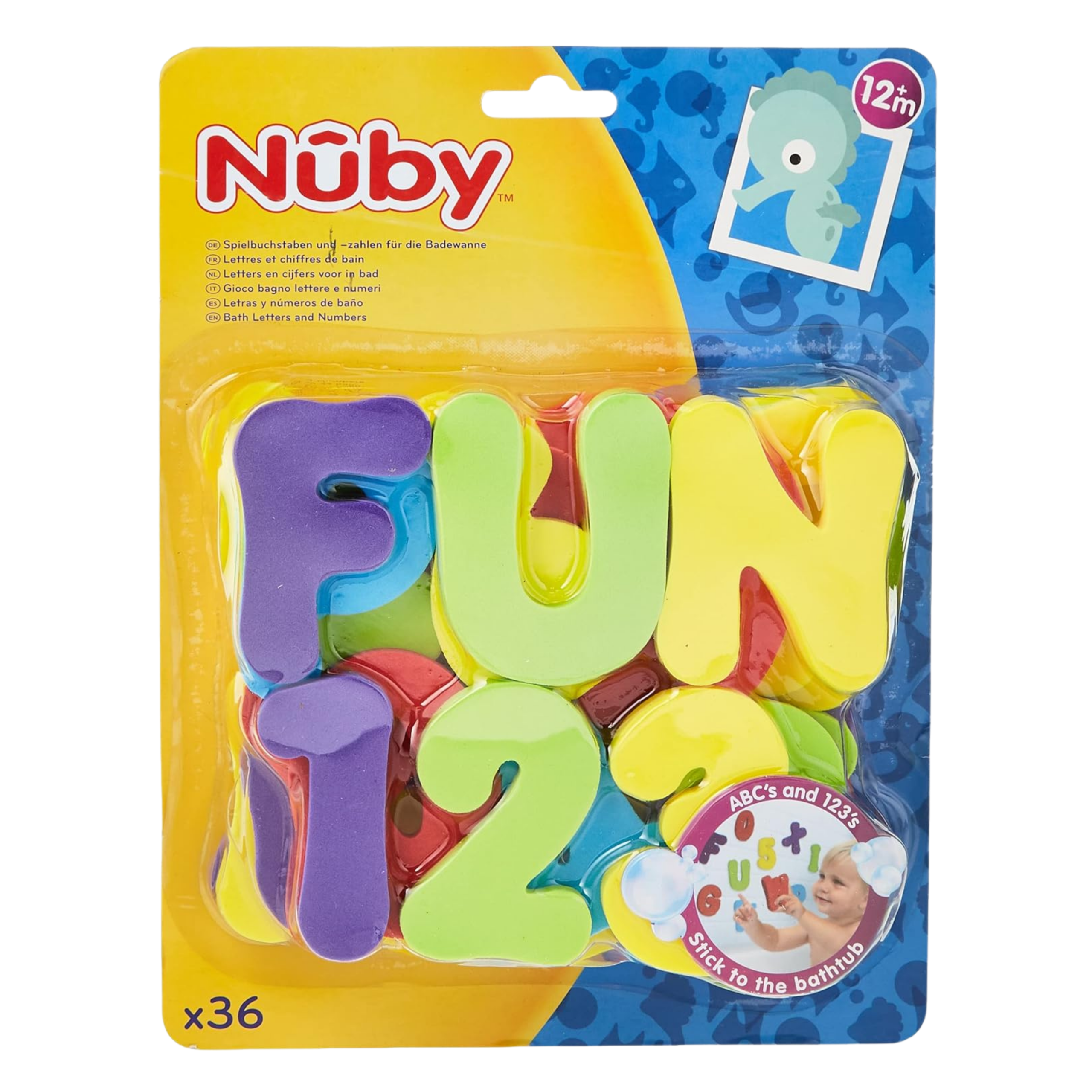 Lettres et chiffres pour le bain Nûby 12m+