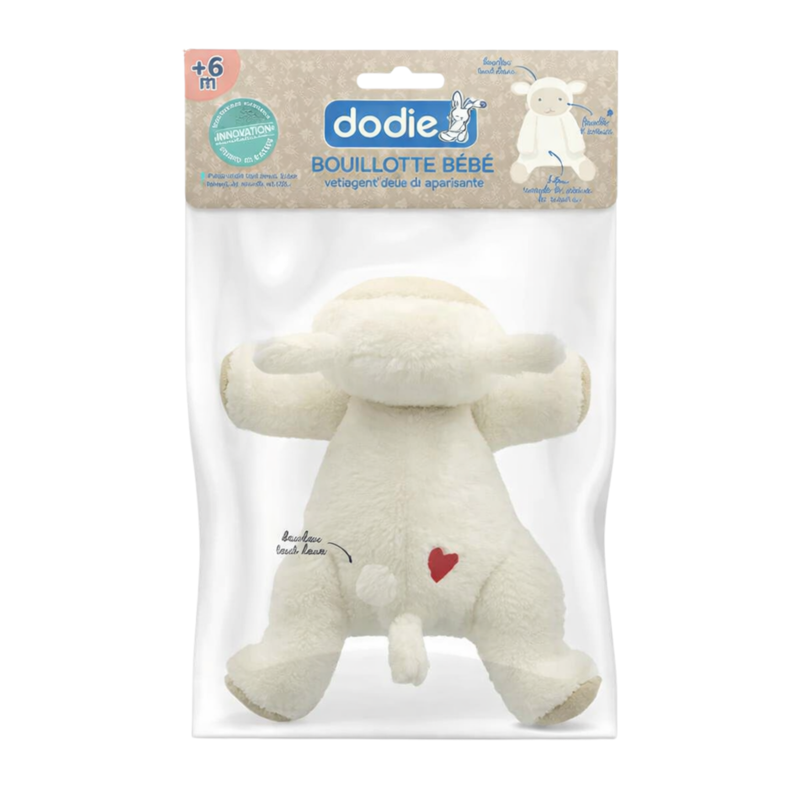 Dodie Accessoire Bouillotte Graines +6m mouton