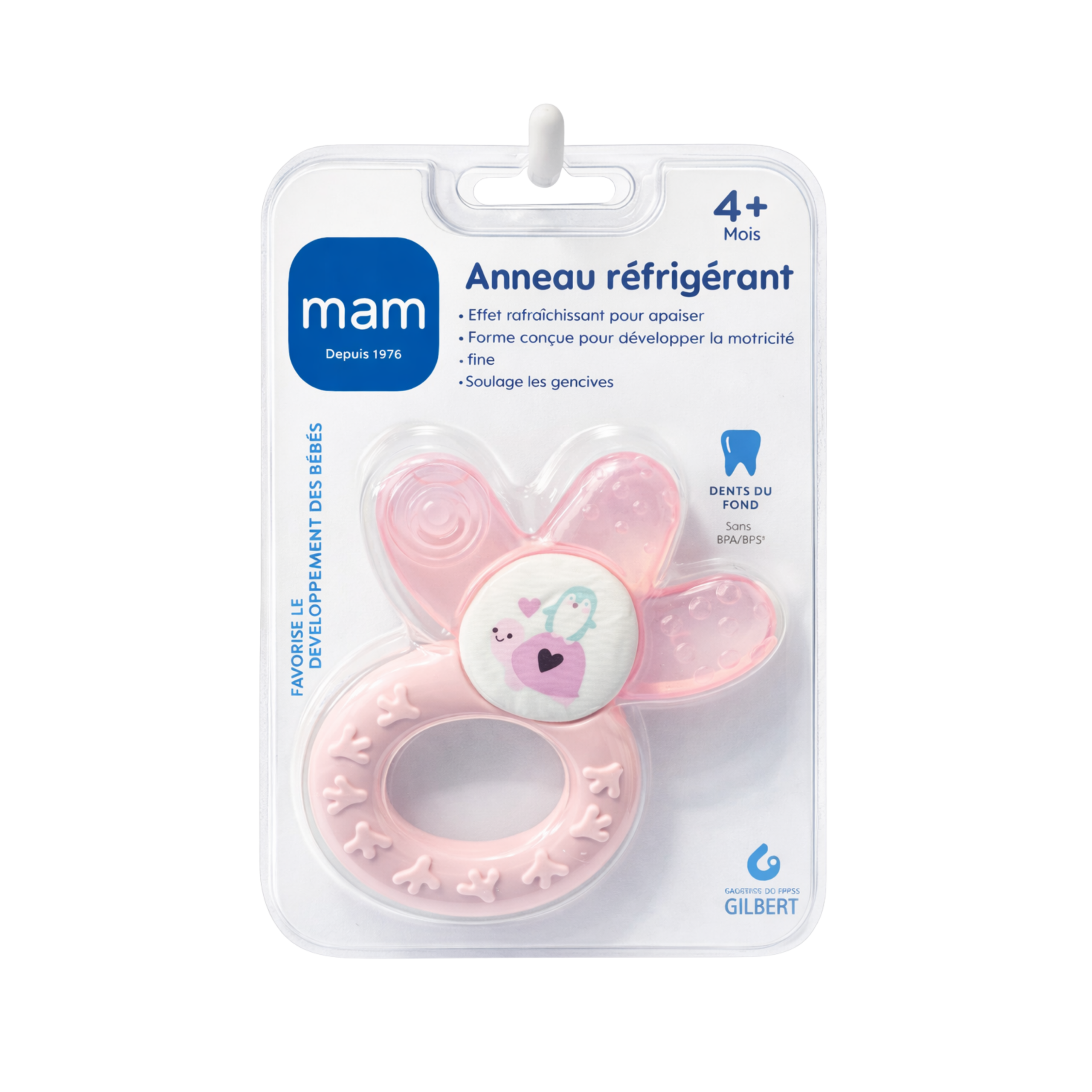 MAM Anneau de Dentition Réfrigérant Bleu Vert + Boite de Stérilisation Ours Pinguoin
