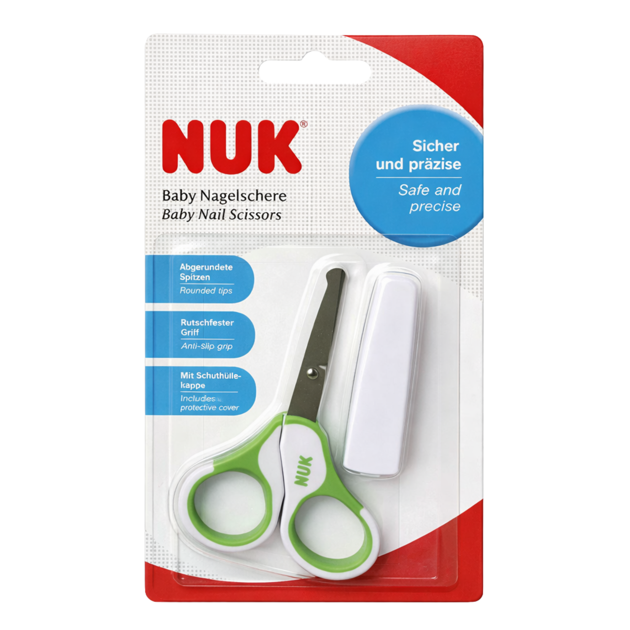 NUK Ciseaux avec étui – Vert