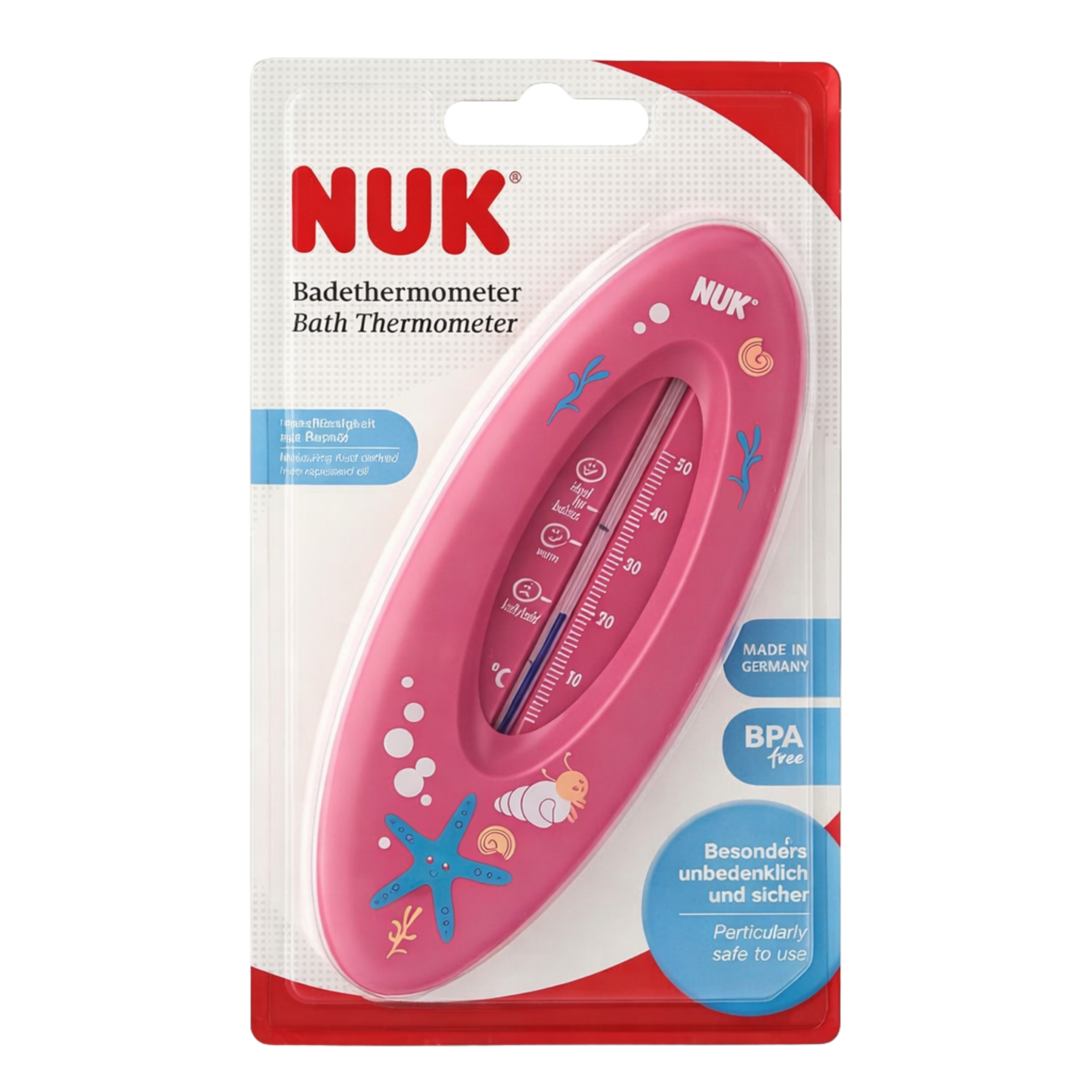 NUK Bath Thermometer - Pink