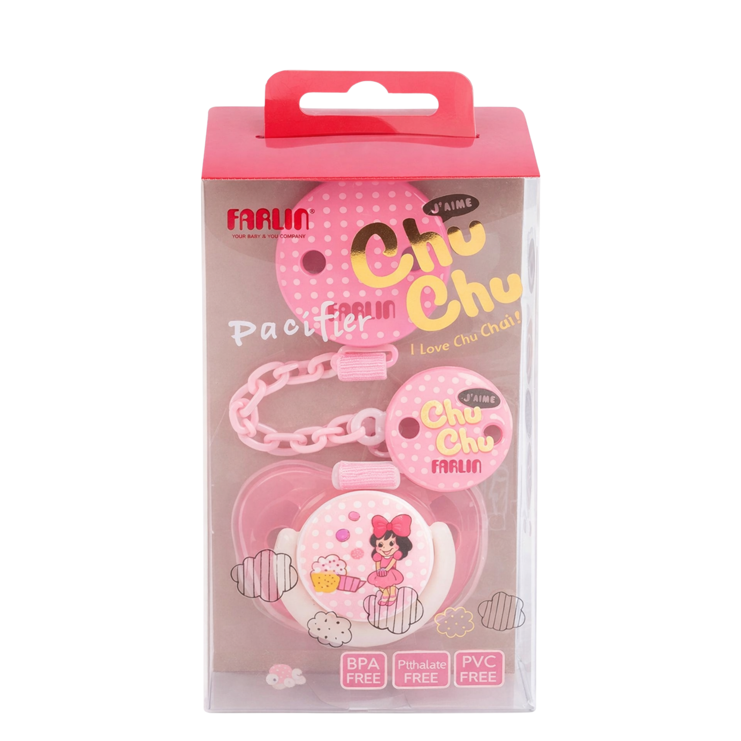 Farlin Chu Chu Pacifier Orthodontic- Night (6 Months +)