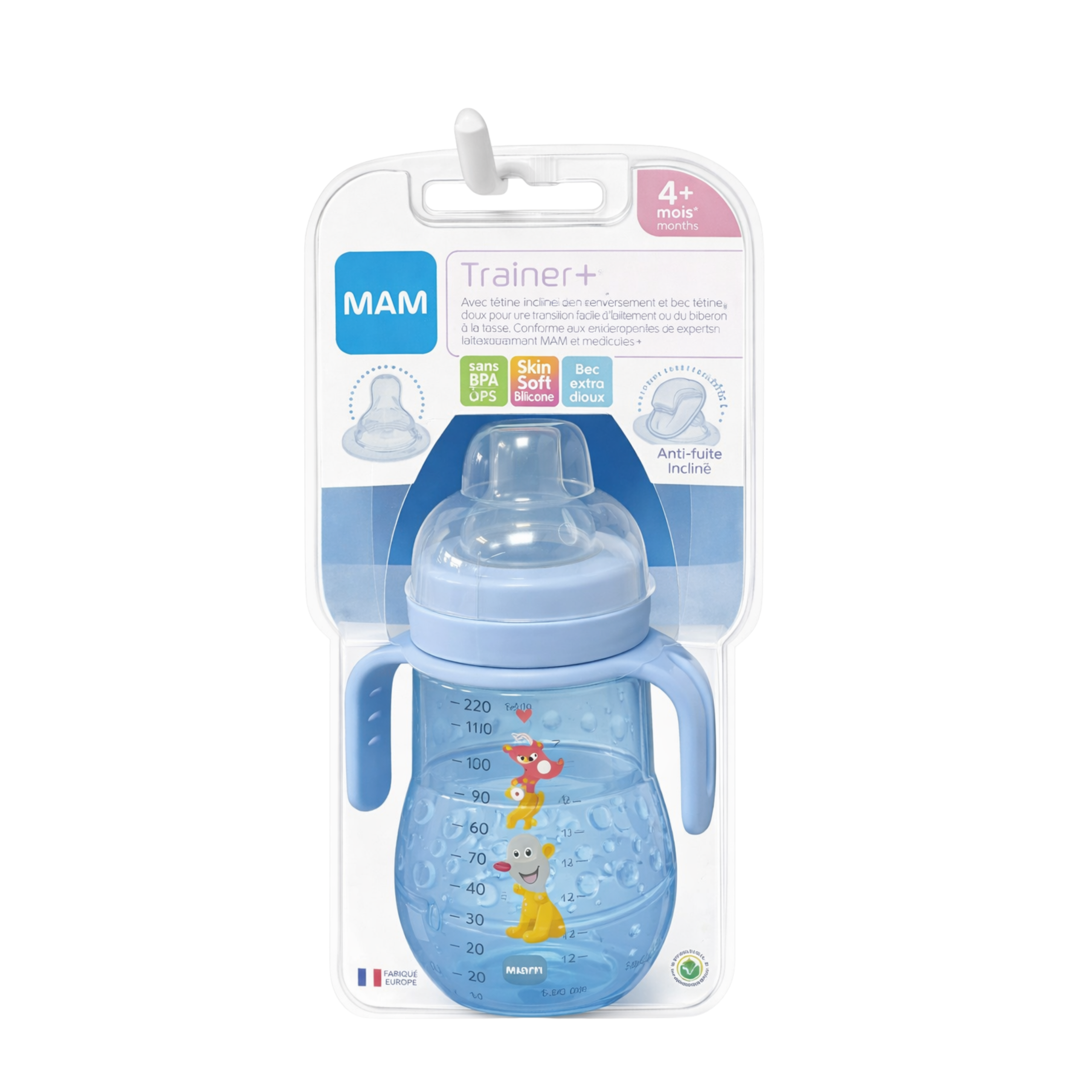 MAM, Trainer, 4+ Months, Blue , 8 fl oz (220 ml)