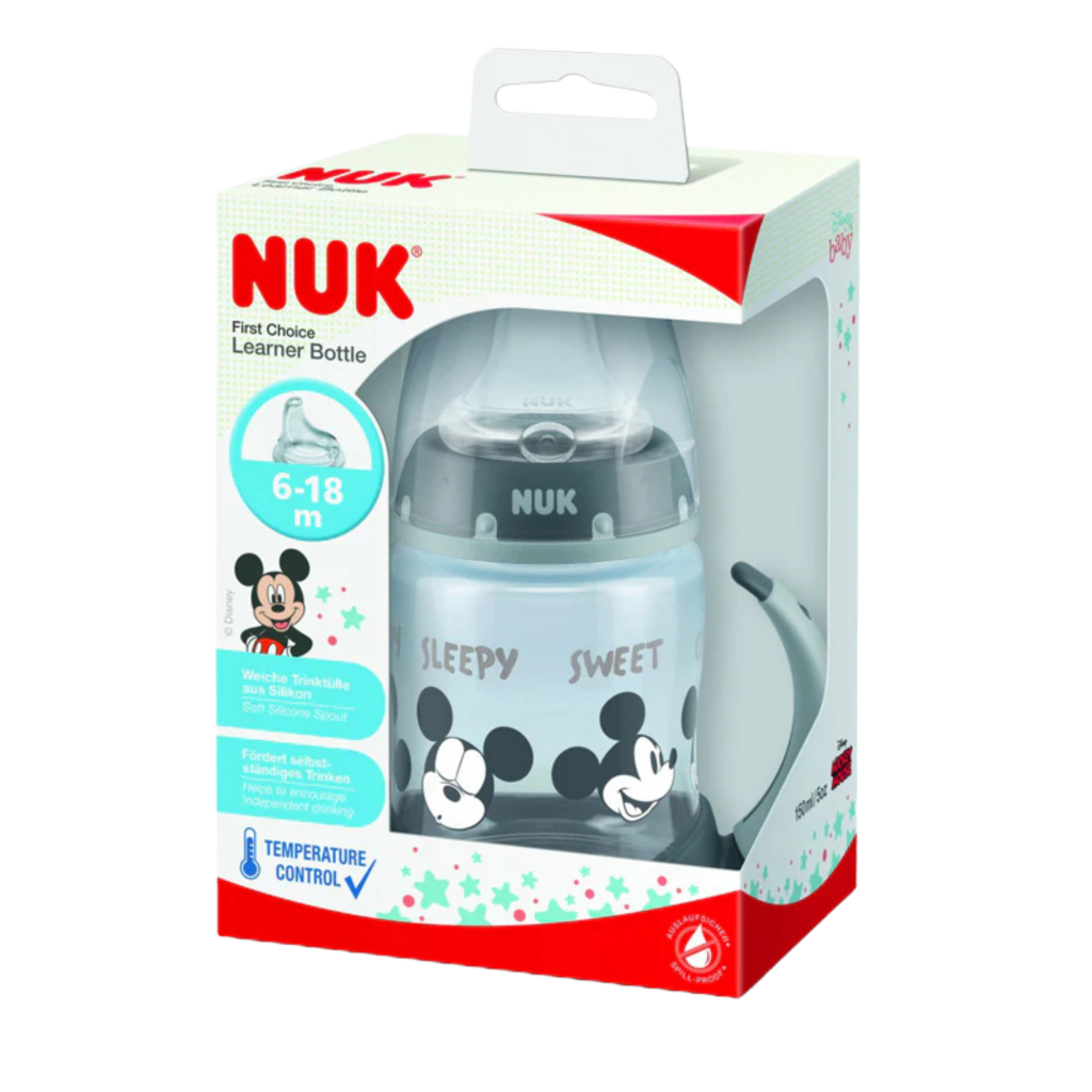 Nuk Tasse d’apprentissage Mickey 6-18mois 150ml Gris