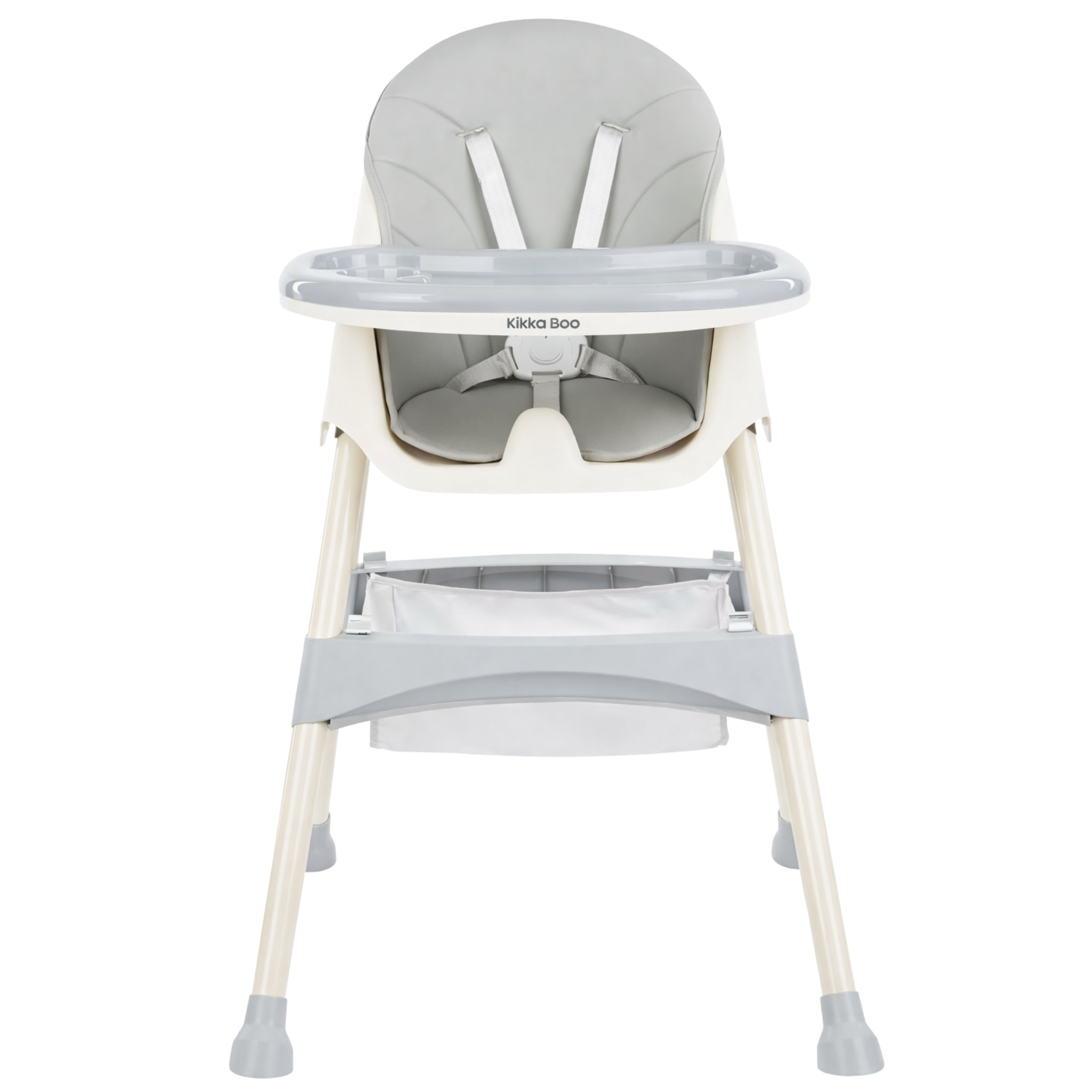 KikkaBoo Chaise haute Brie Gris