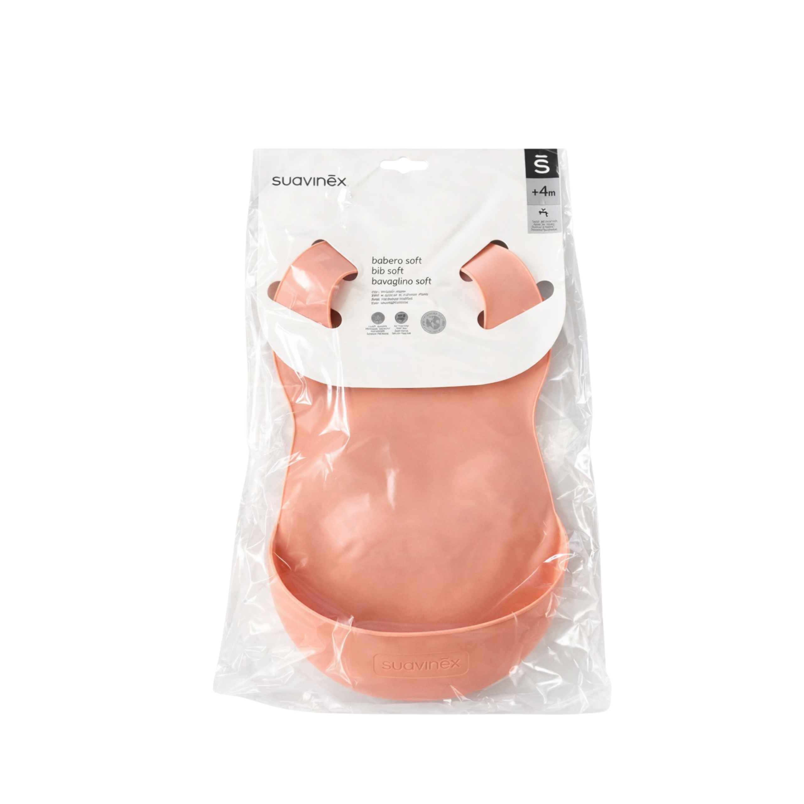 Bavoir Attache Dorsale MINIKOIOI en Silicone - Rose