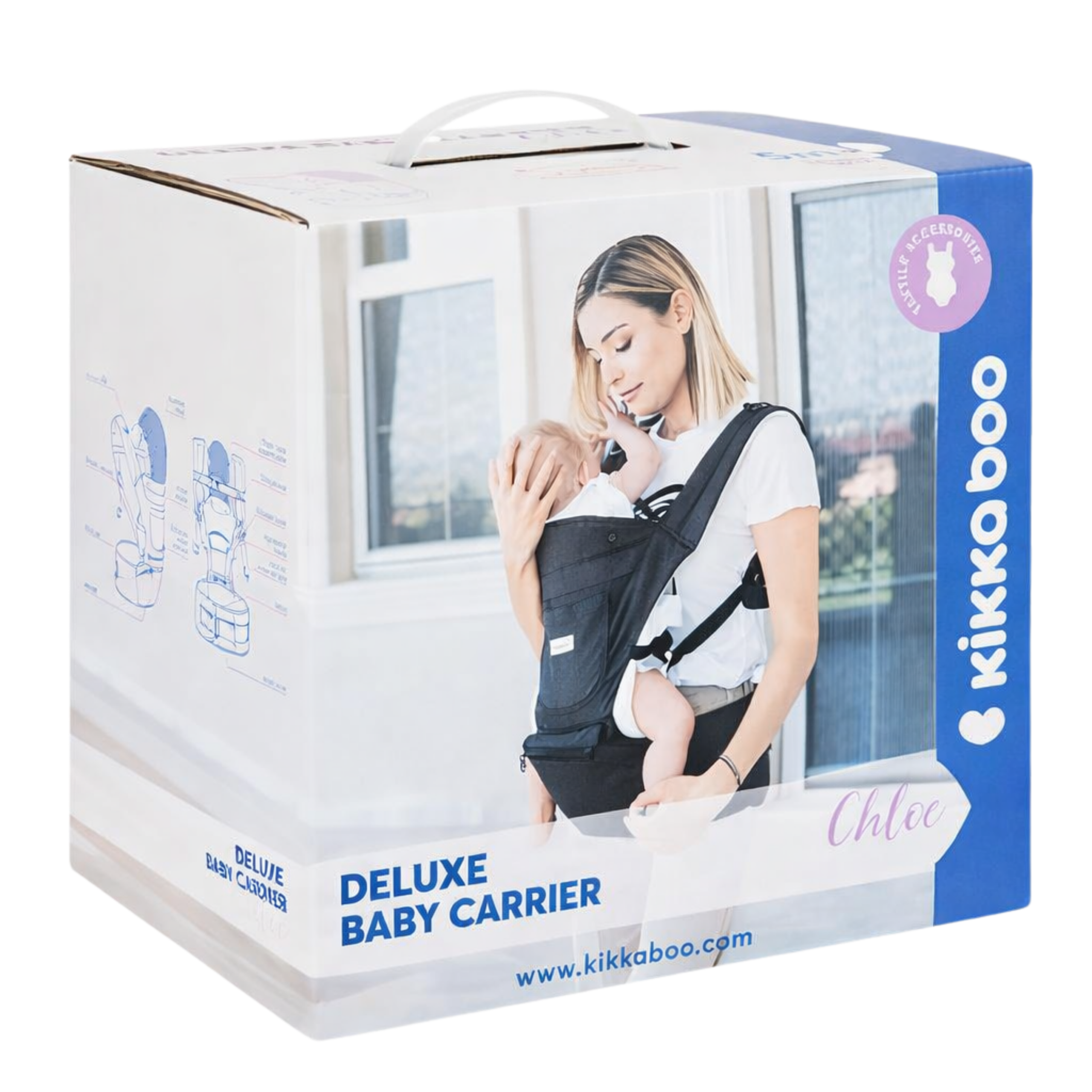 Kikkaboo Porte-bébé Chloe Gris