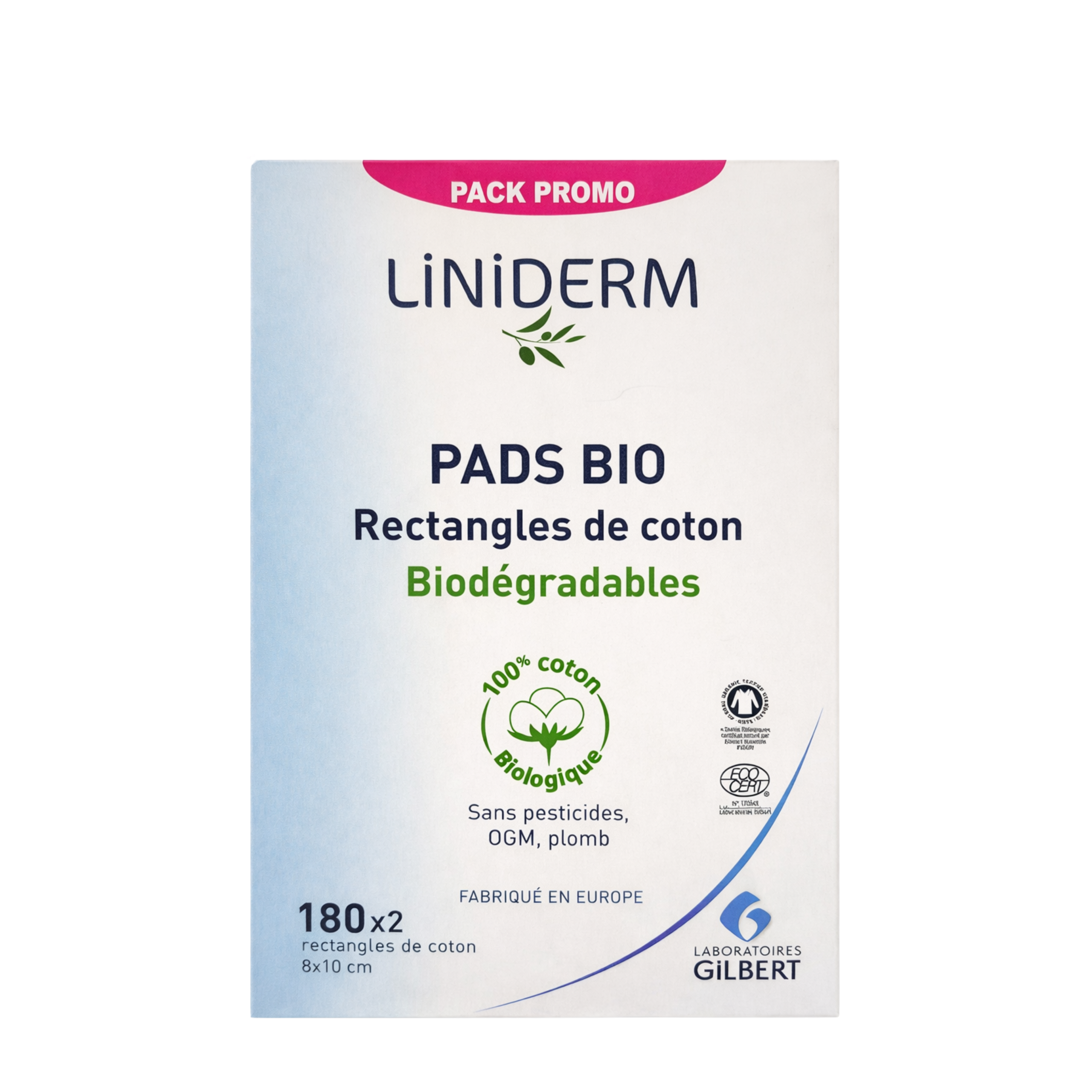 Gilbert Pack Promo Liniderm Coton Pads Bio 360 Rectangles