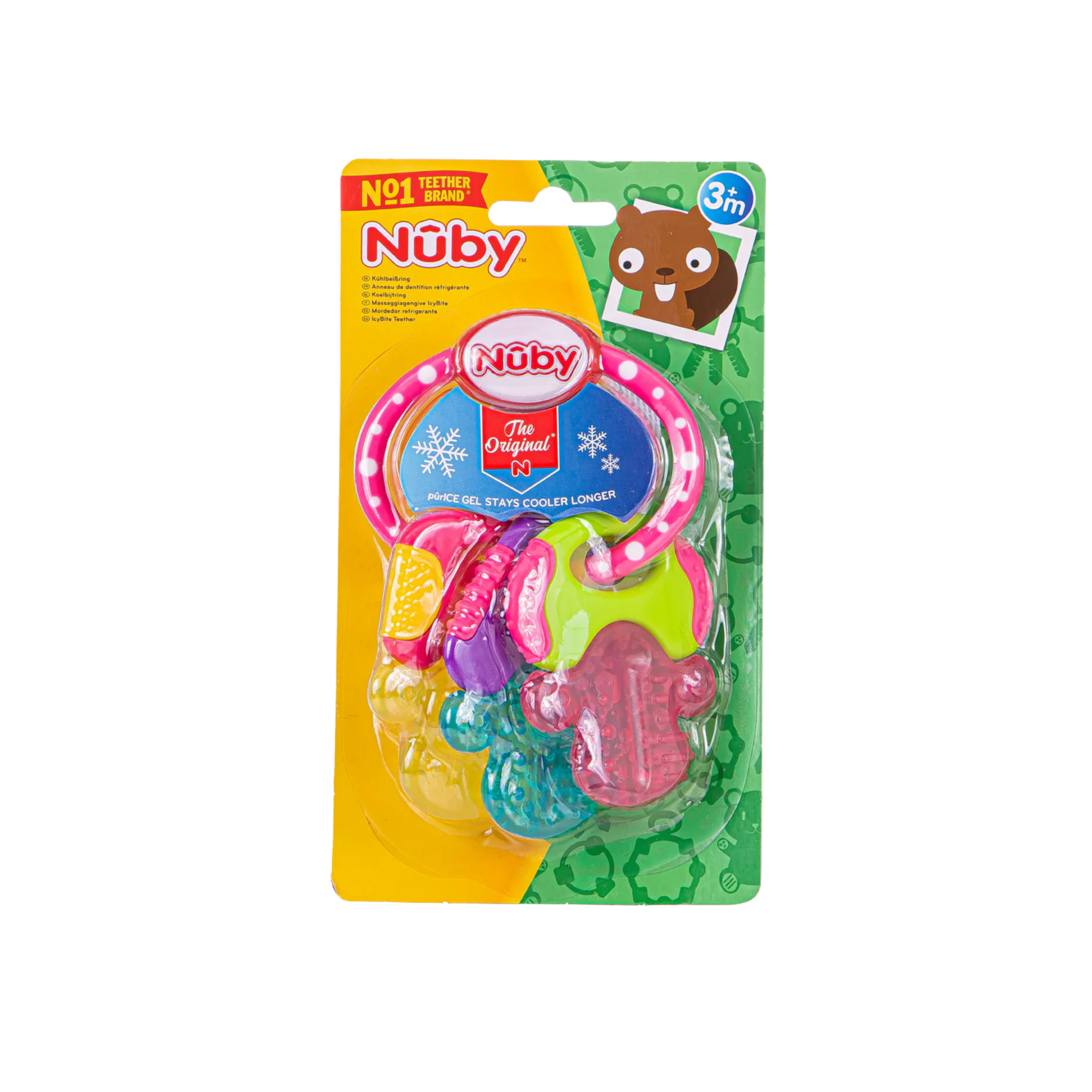 Nuby - Anneau de Dentition pour Bébé avec Gel Réfrigérant -3+ mois