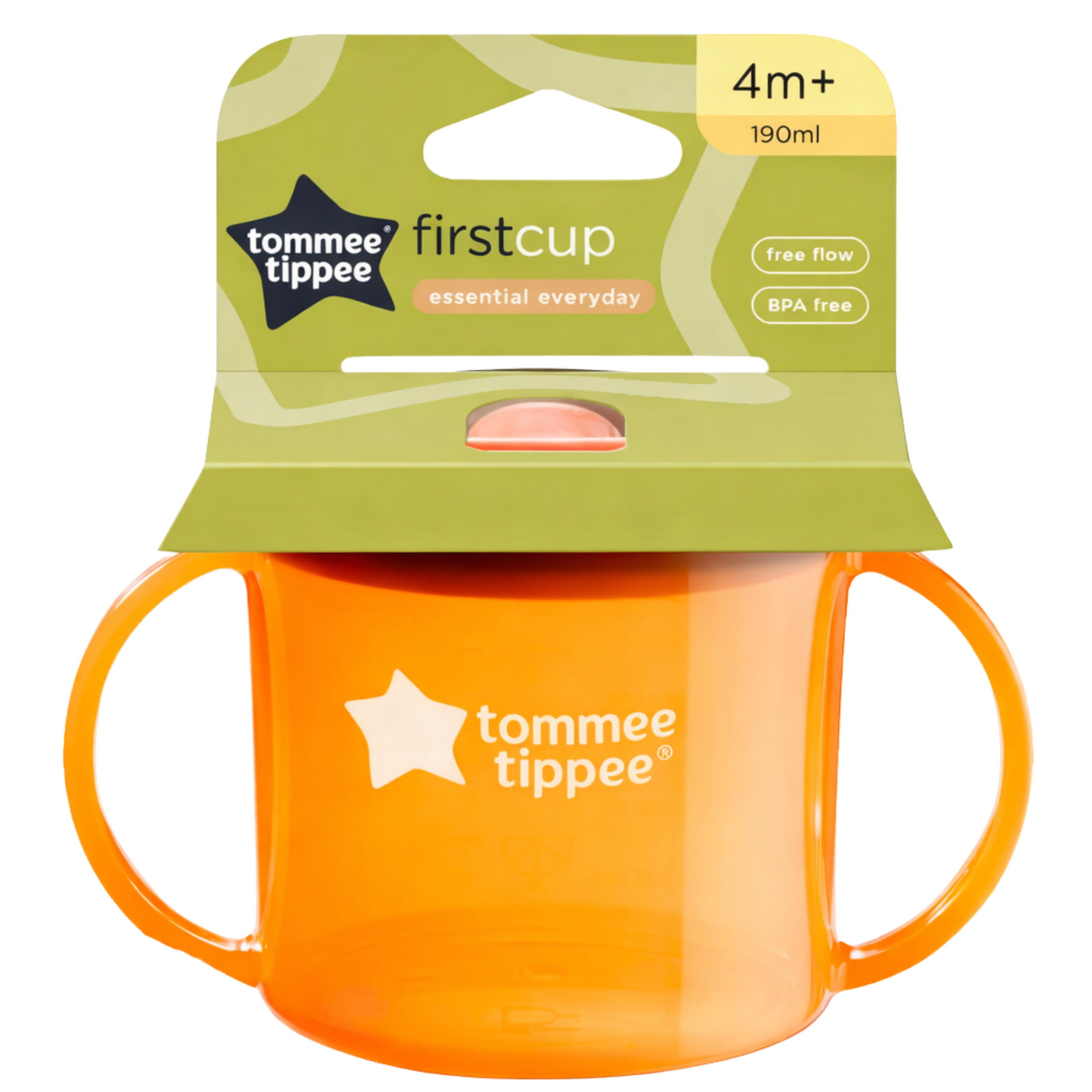 Tommee Tippee Première Tasse avec Bec 4M+ 190ml- Orange